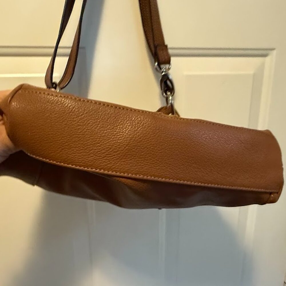 Tiganaello Shoulder/Crossbody Leather Bag - Cognac - Picture 14 of 15